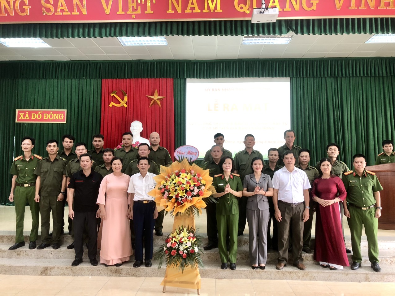 Xã Đỗ Động tổ chức Lễ ra mắt lực lượng tham gia bảo vệ an ninh trật tự cơ sở và ngày hội toàn dân bảo vệ an ninh tổ quốc năm 2024  